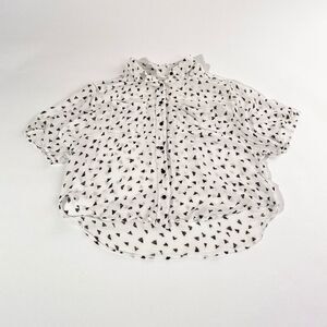 Silence and noise black and white button down